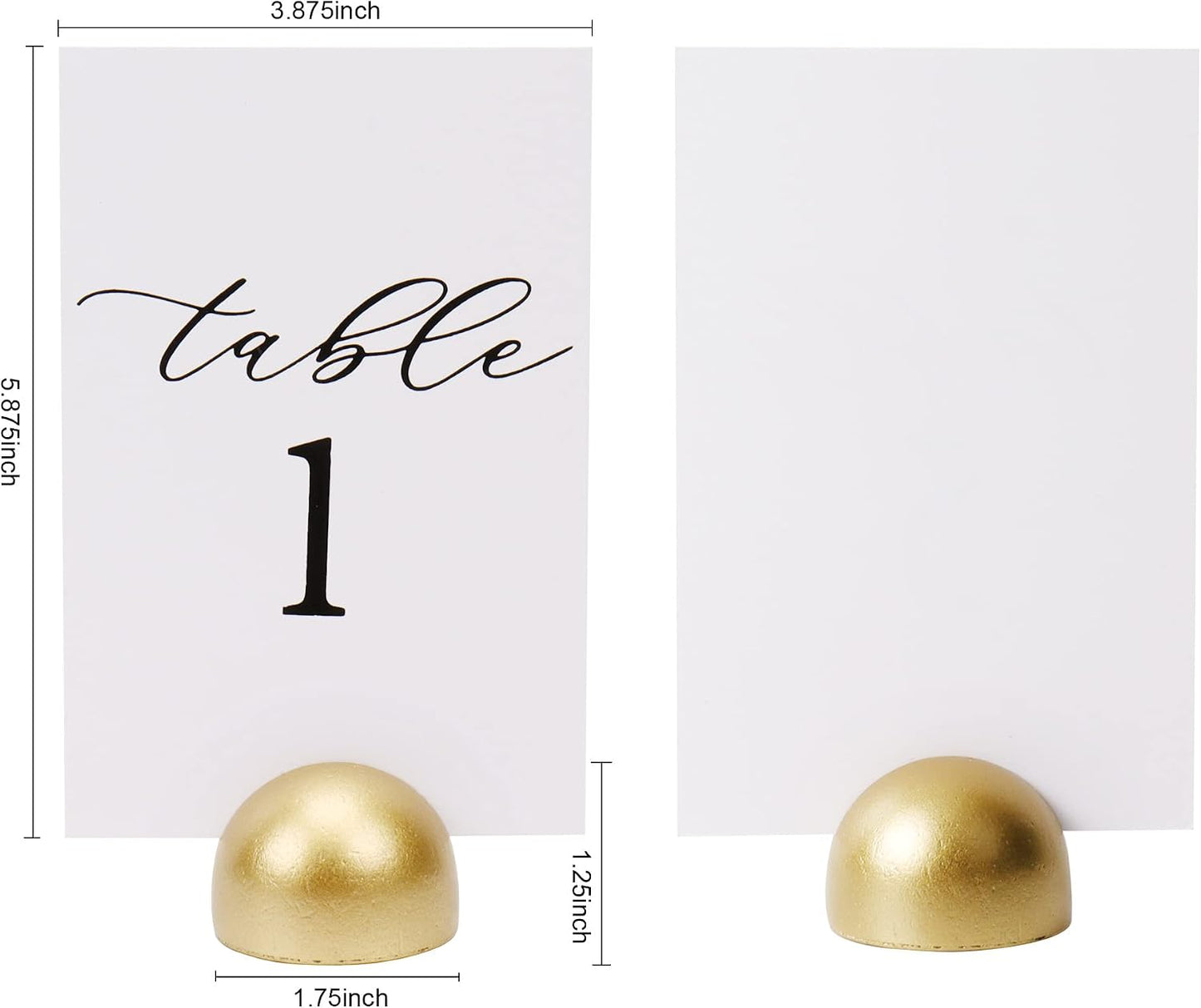 Hanna Roberts Gold Table Number Cards Stands Modern Cursive Table Number for Wedding Reception Anniversary Party