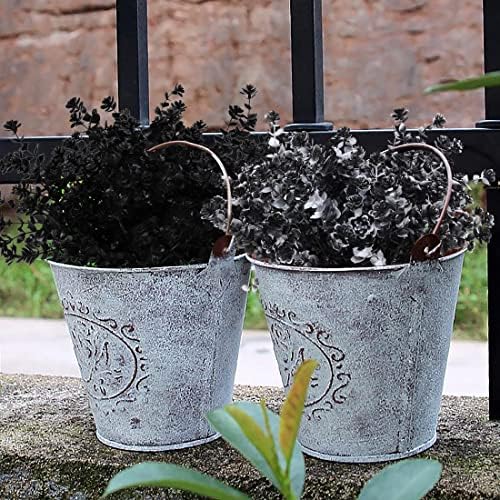 RECUTMS Black Artificial Flowers,12Pc Fake Fall Outdoor UV Resistant Plants