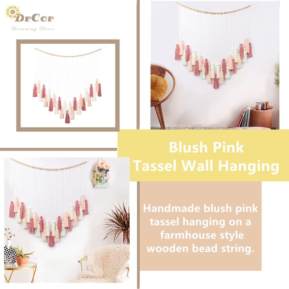 DrCor Macrame Wall Hanging / Blush Pink