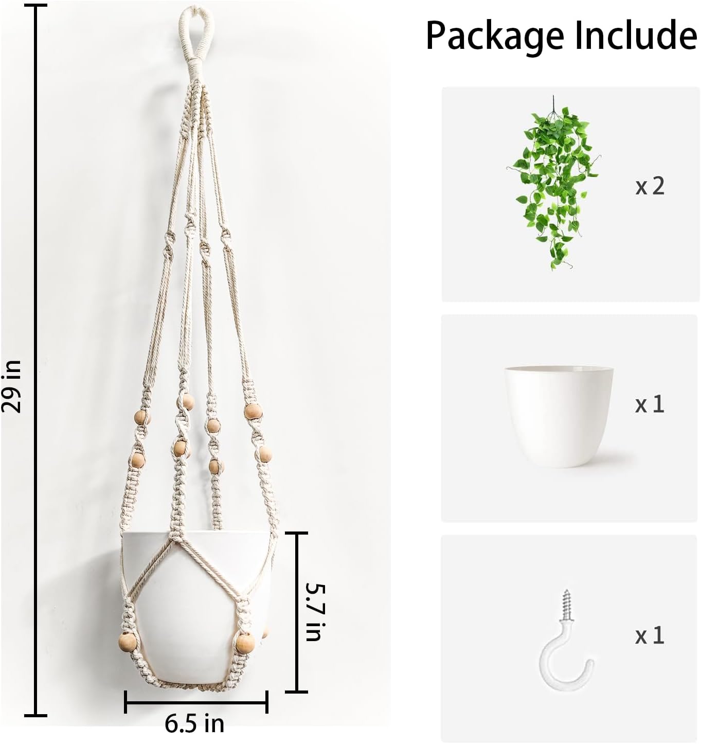 Fake Vines Faux Hanging Planter / Fake Plants NO LED