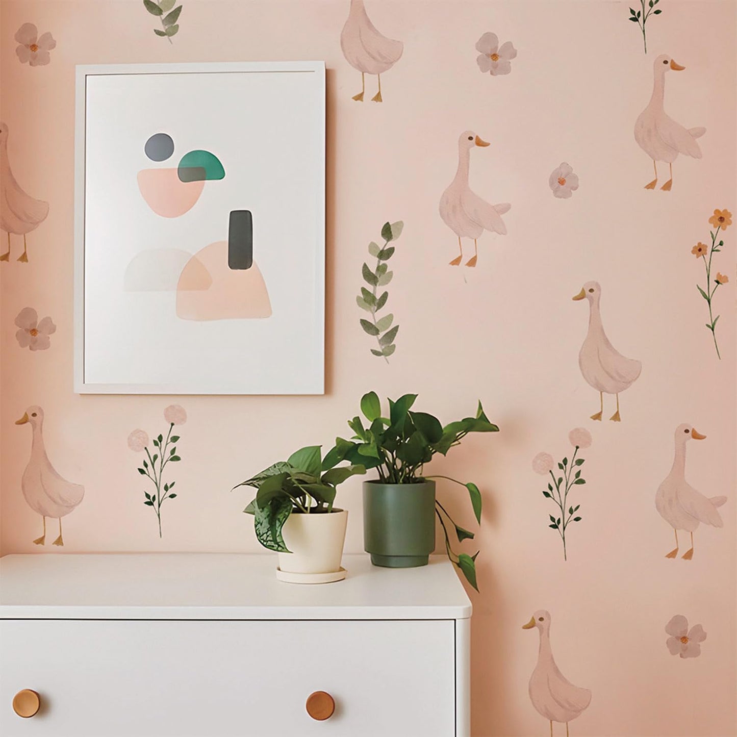 Geese Flora Set of Wall Stickers