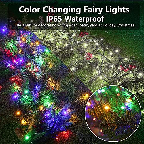 Joomer Solar Christmas Lights, 2PACK Total 144FT 400LED Color Changing