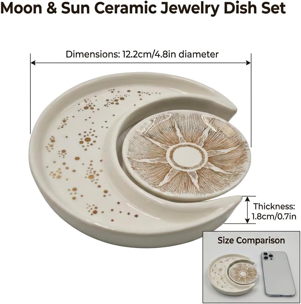 Ceramic Jewelry Dish Tray / Set of 2