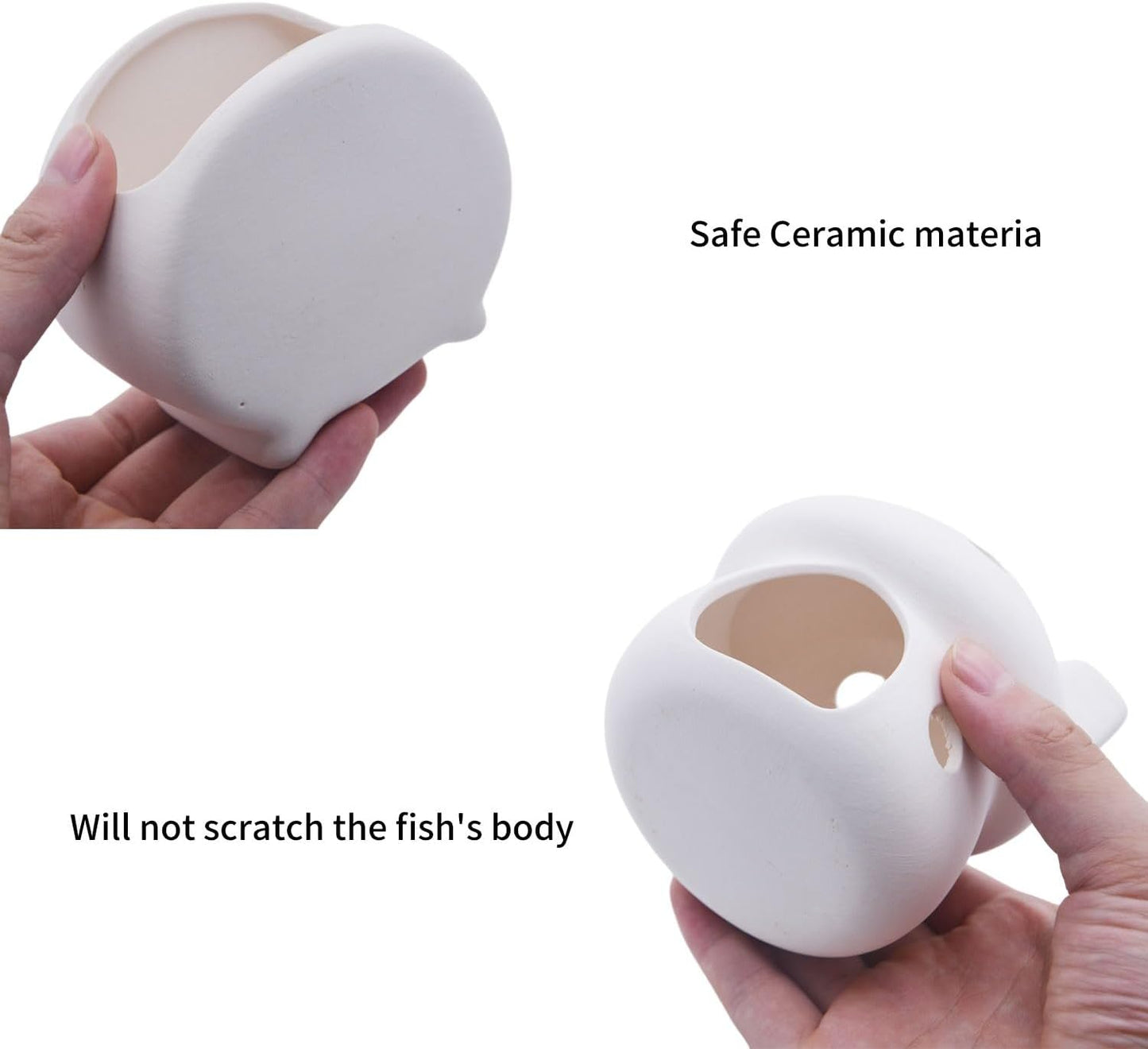 Aquarium Decor Ceramic Mushroom House / White B