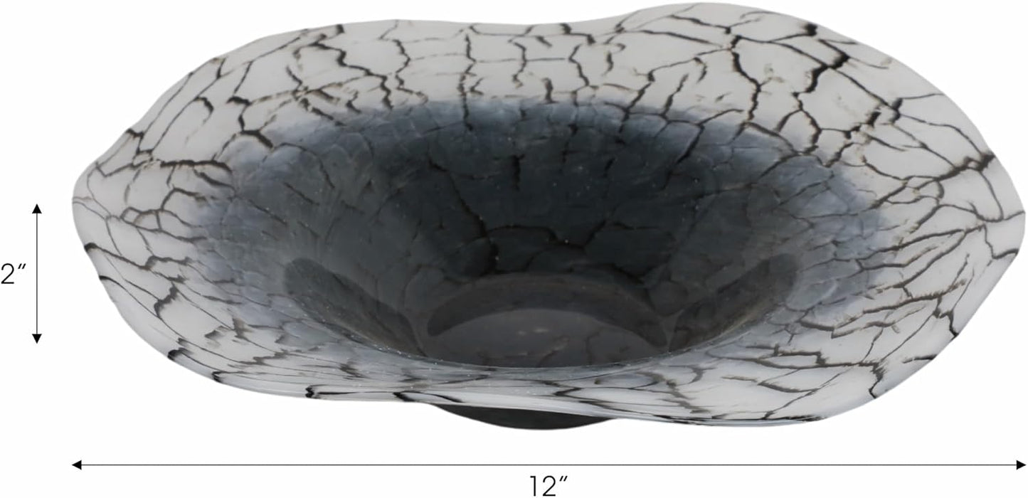 Modern Abstract Glass Decorative Bowl