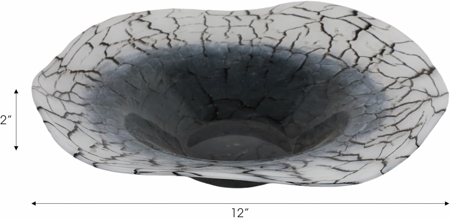 Modern Abstract Glass Decorative Bowl