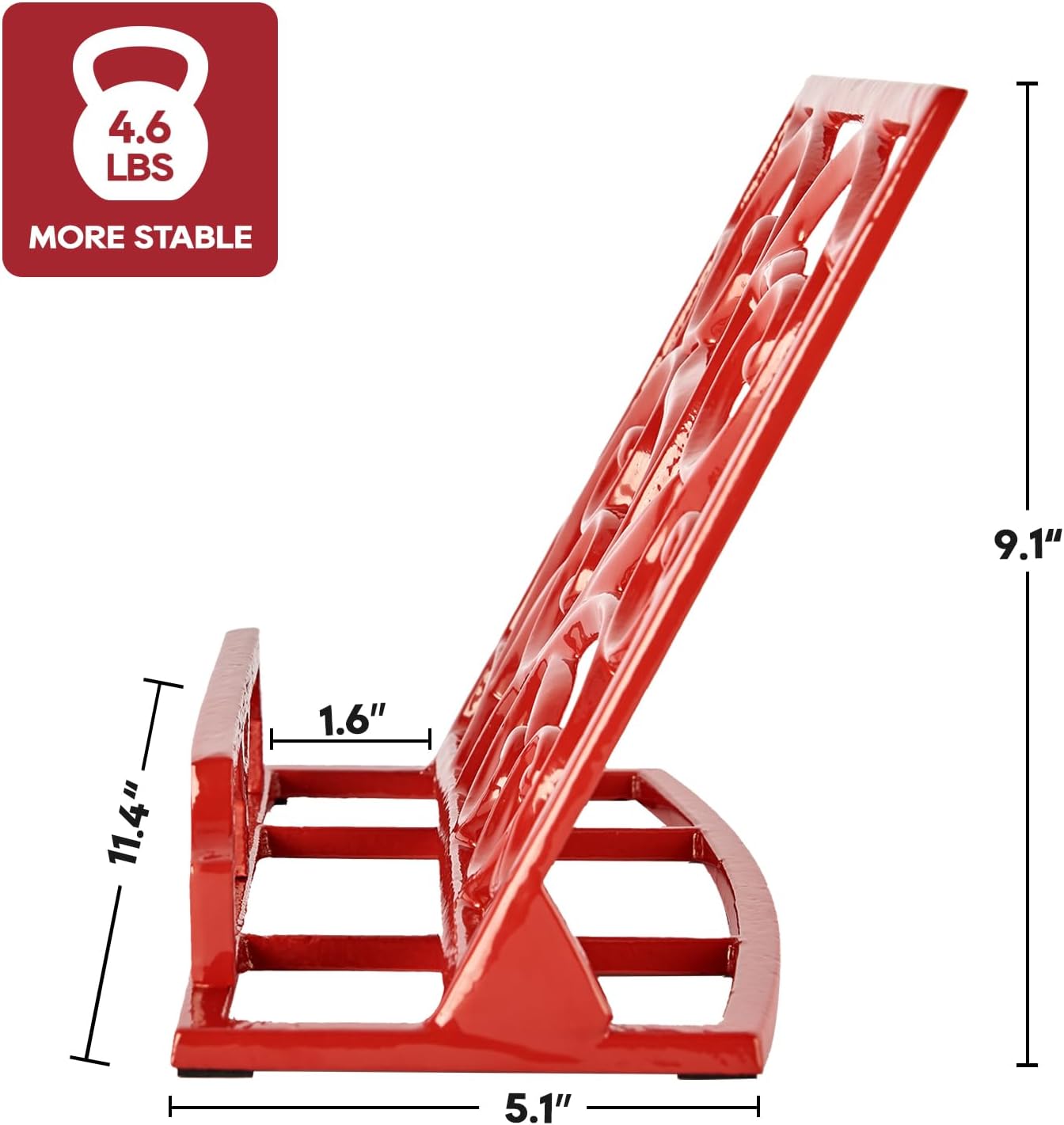 JOGREFUL Cast Iron Cookbook Stand, Kitchen Recipe Holder Vine Scroll Red | Heavy-Duty Book Vintage Holder, Reading Rest