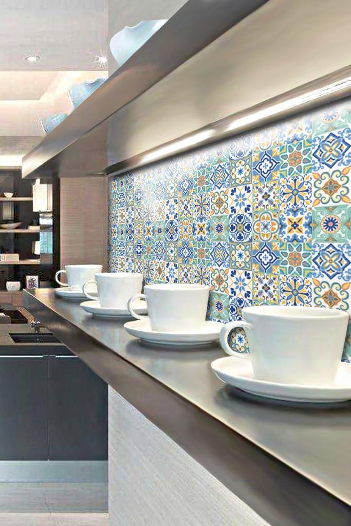 12 PC Pack Backsplash Tile Stickers / 6 x 6