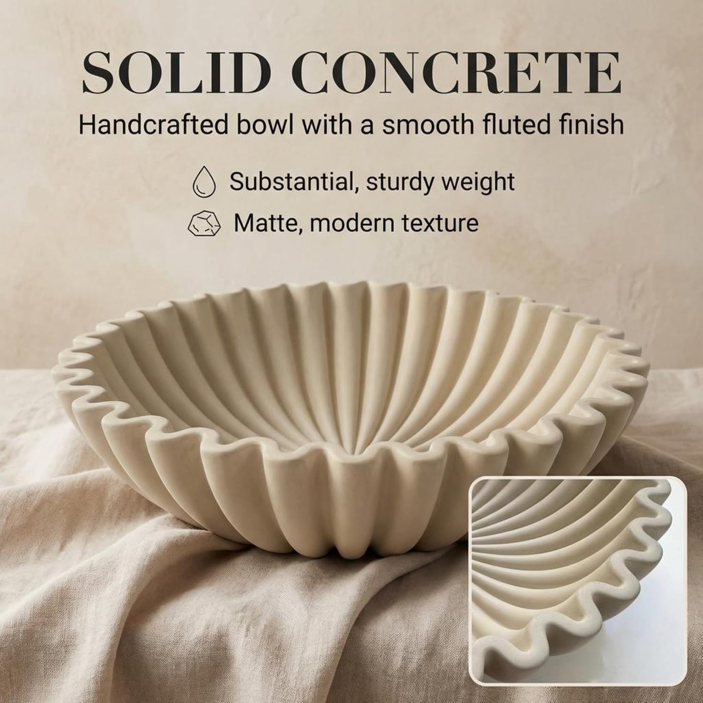 Organic Modern Home Decor Bowl / Gray