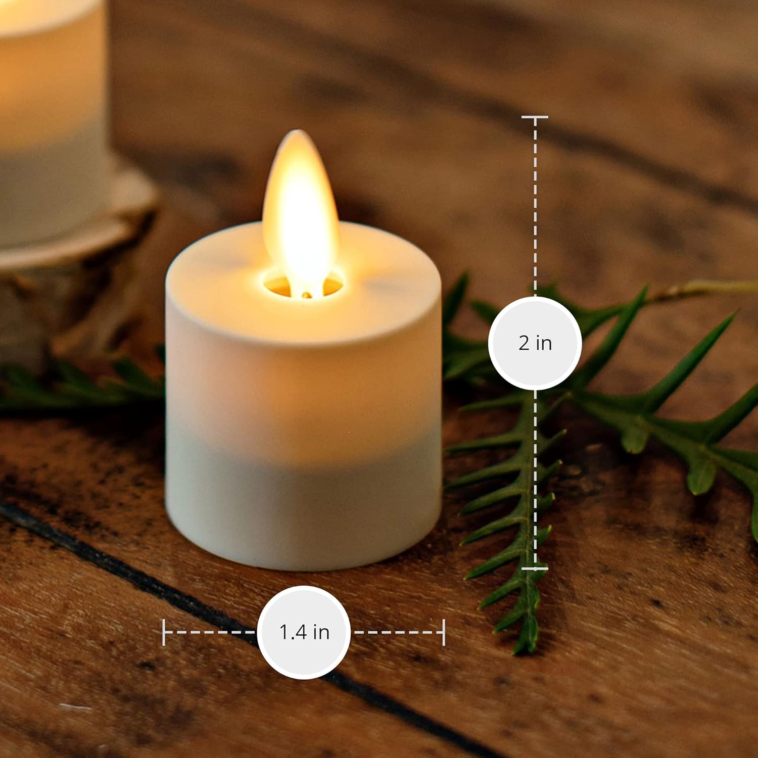 Luminara Flickering Flameless Pearl Ivory Tealights - Warm LED Light Flame Votives - Battery Operated Decor for Dining