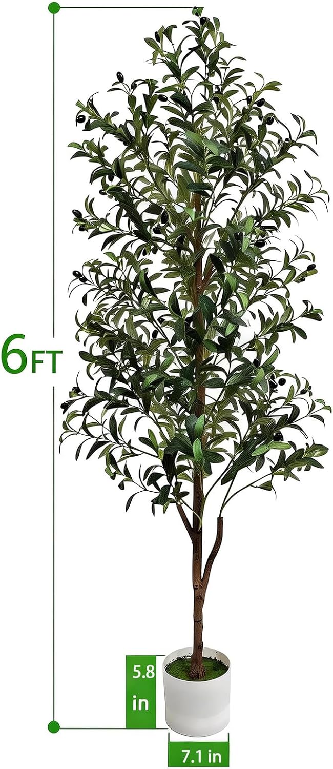 Artificial Olive Trees Plant / 6ft / 6 Inch