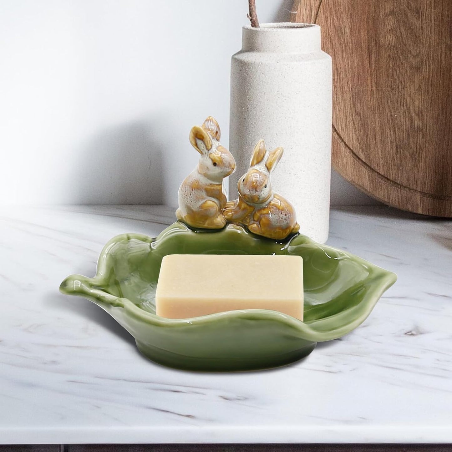 Sponge Holder / Key Bowl & Jewelry Tray / Green