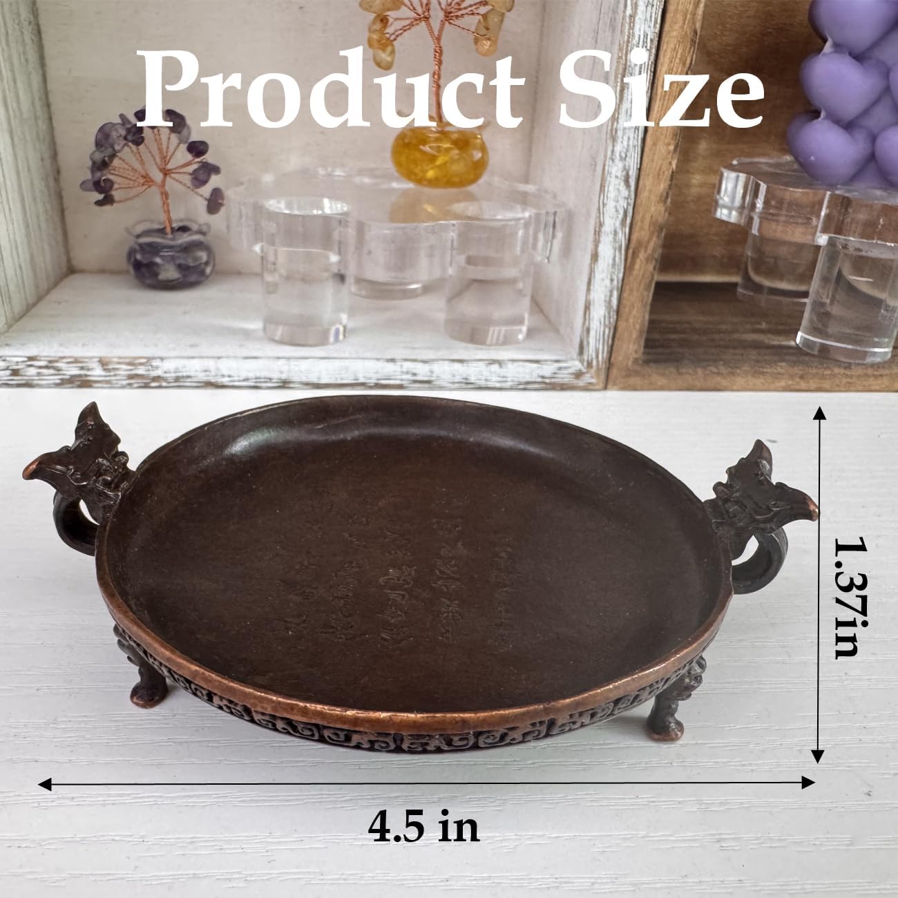 Mini Vintage Jewelry Trays Pillar Candle Pedestal Dish Holder for Rings