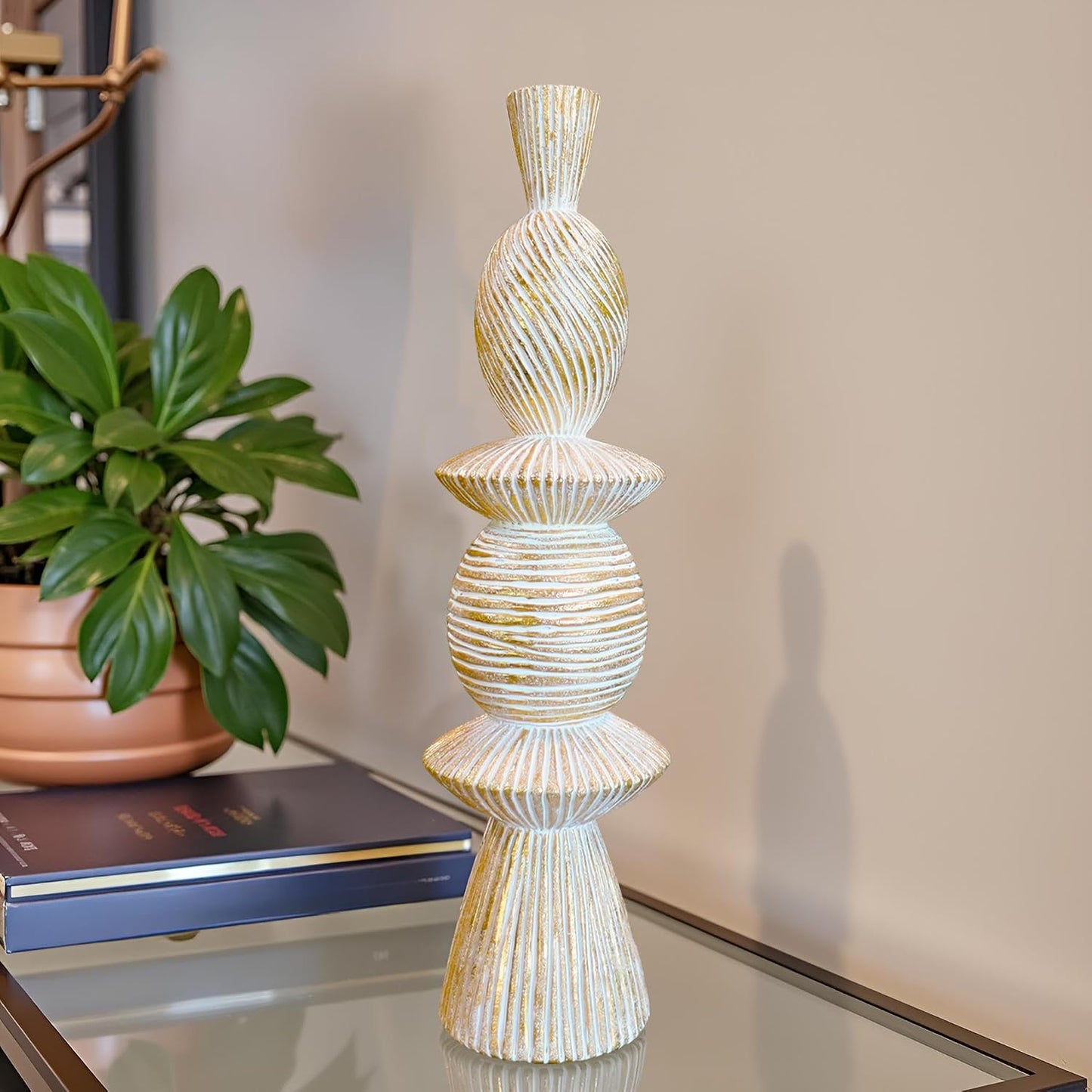 Coffee Table Statues / 15.16"golden