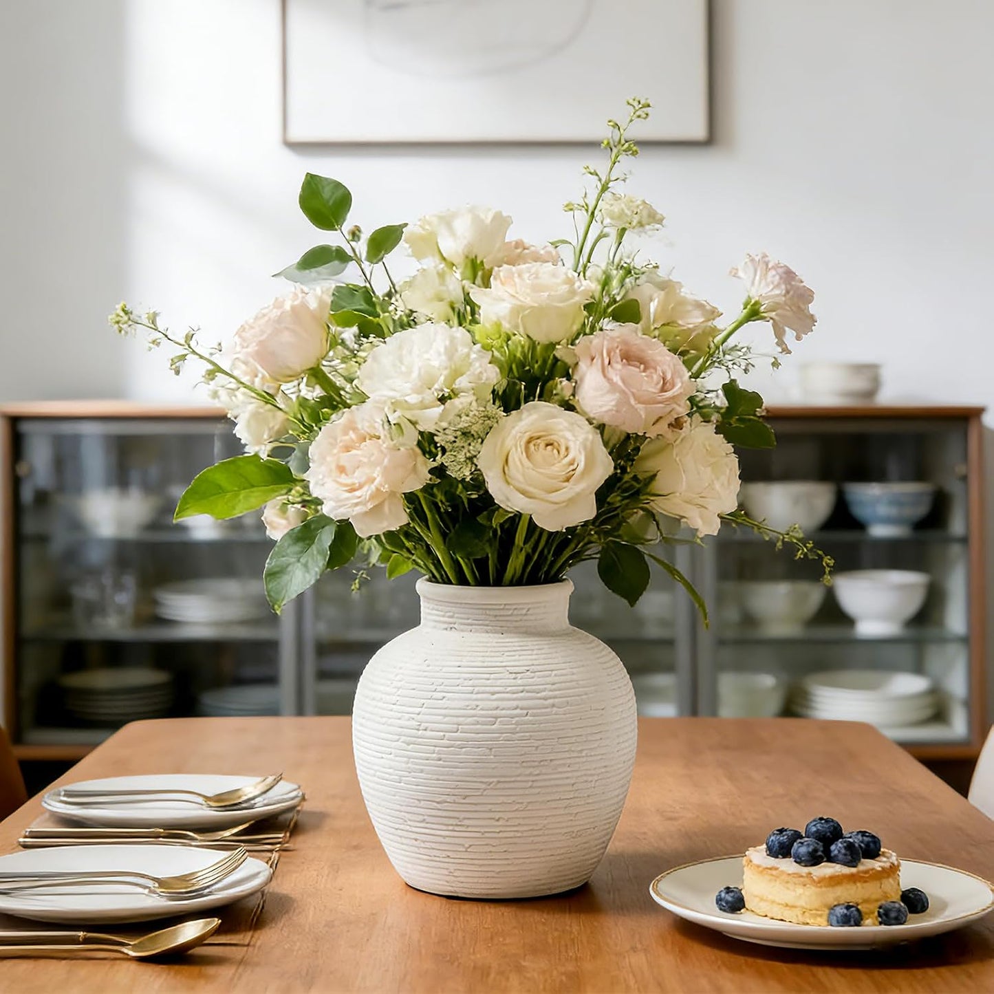 6- Modern Ceramic Vase / White