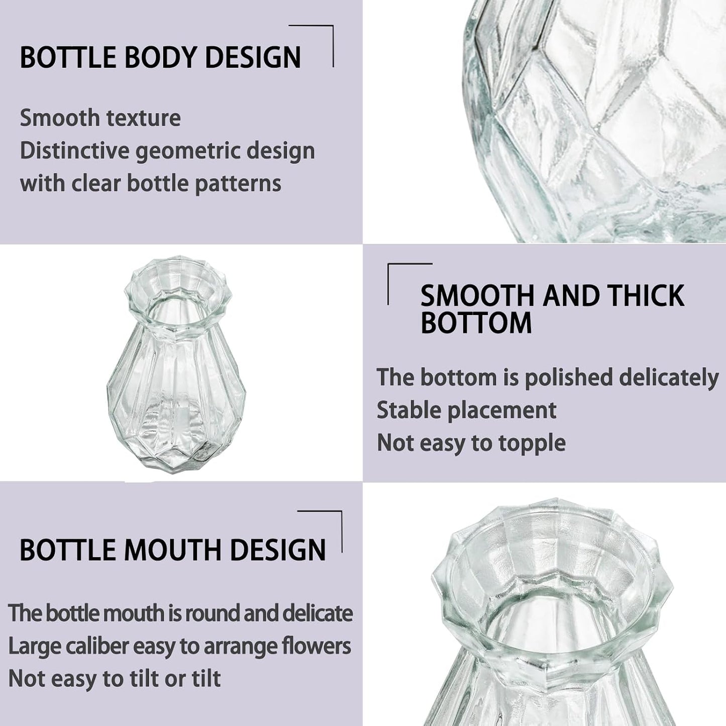 Glass Vase / Mini Vases for Centerpieces / Clear / Set of 40