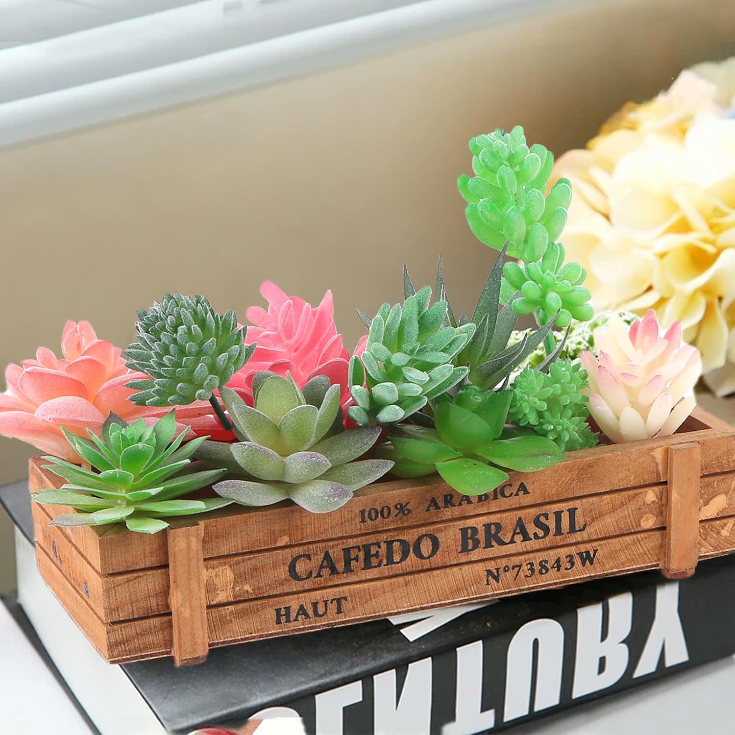 Mini Artificial Succulents Plants Unpotted Faux Succulent / Set of 12