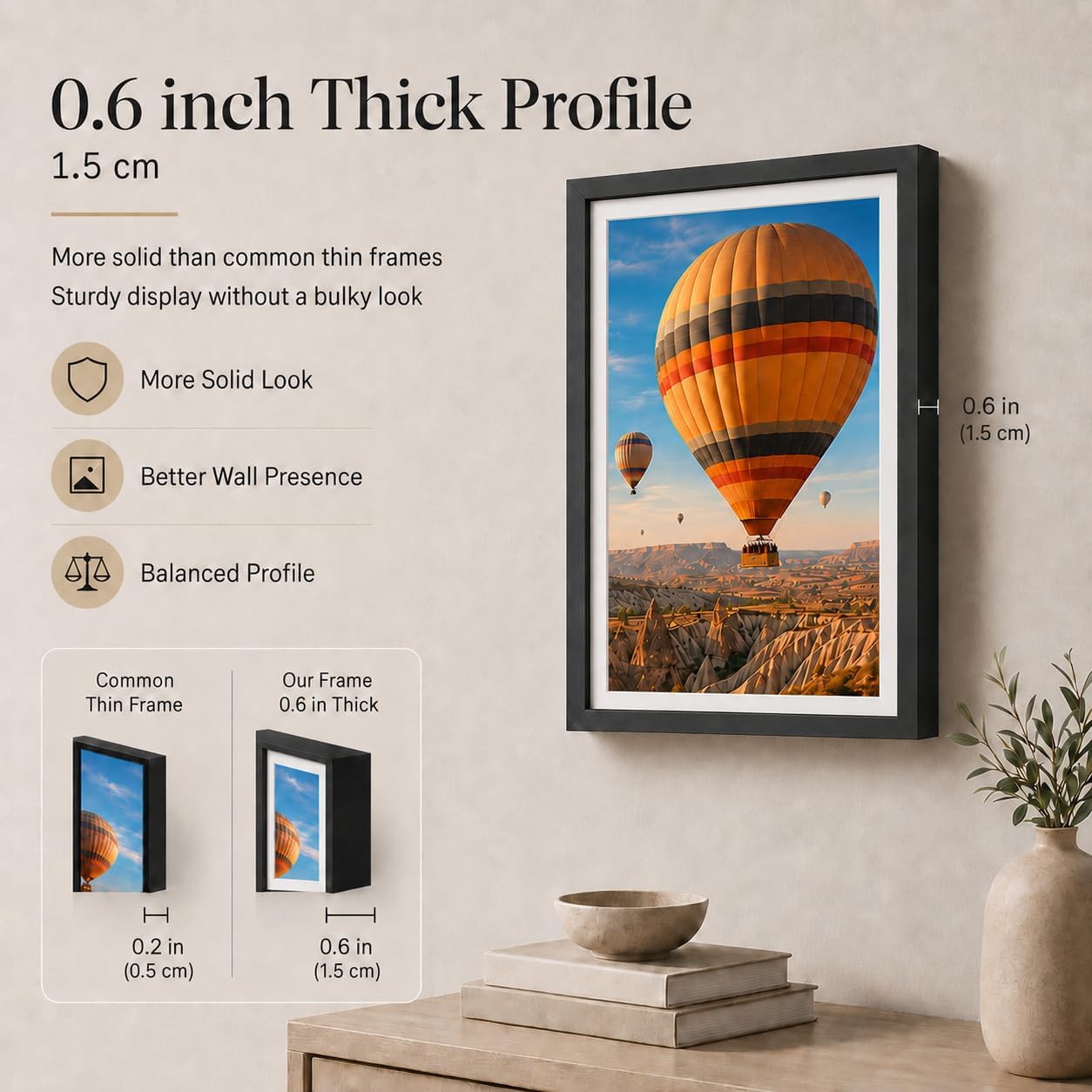 JCJMY 12x16 Picture Frame Set of 4 Black with 11x14 Mat, Display Photo 11x14 with Mat or 12 x 16 Without Mat, Wall