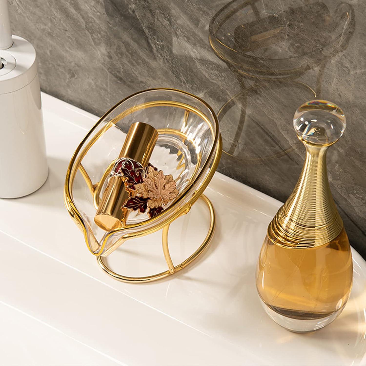 Decorative Bathroom Soap Tray / Transparent