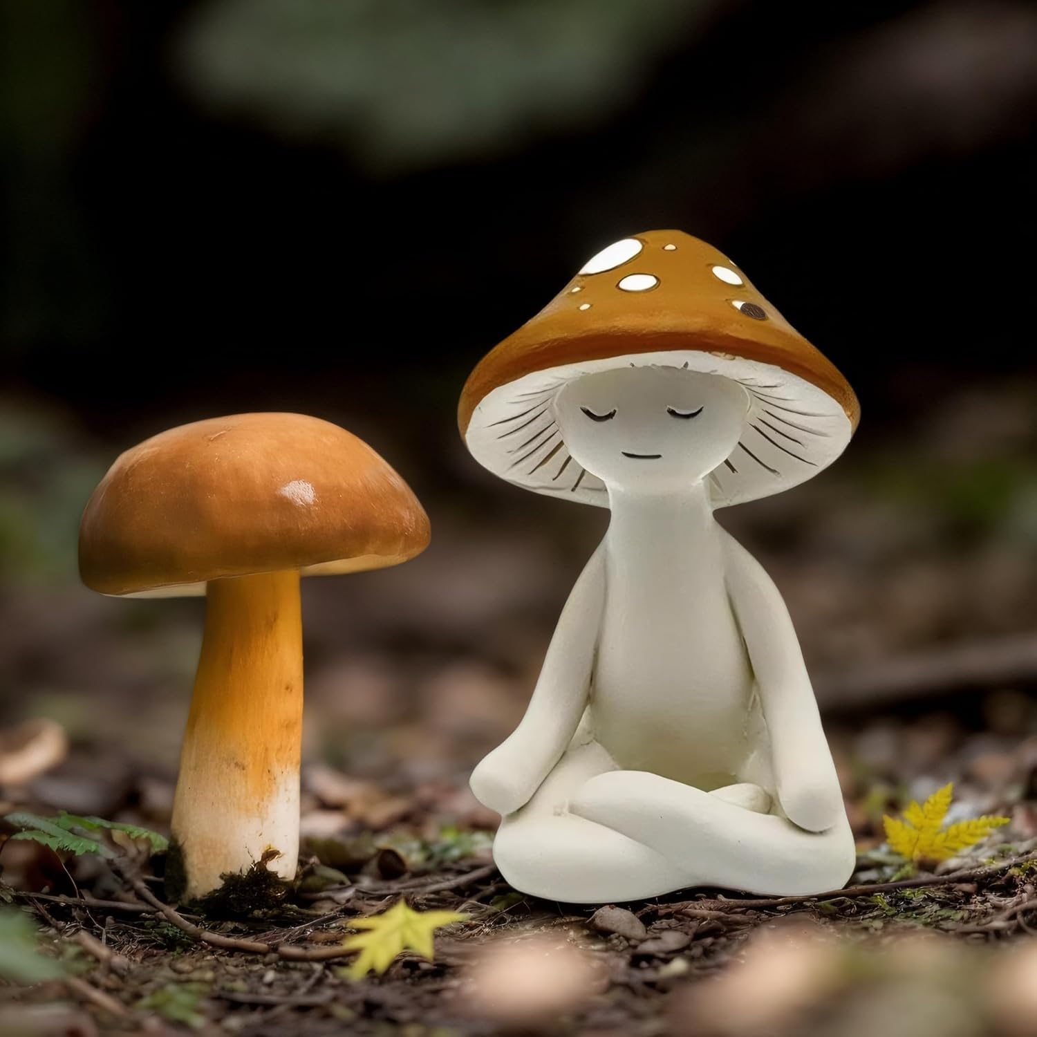 Meditation Mushroom Statue / 3.15 Inch