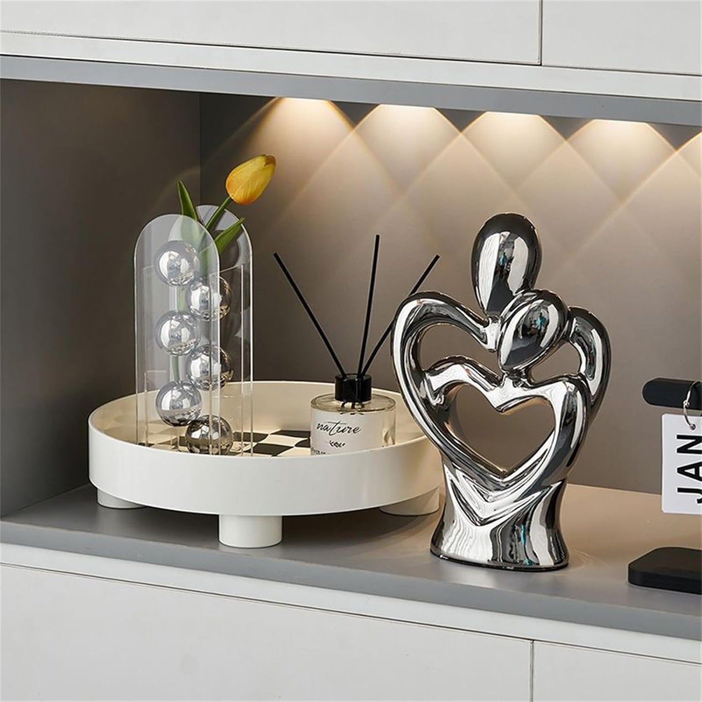 Romantic Couple Figurines Statue Abstract Sculpture Hugging Couple Sculptures Modern Decorative