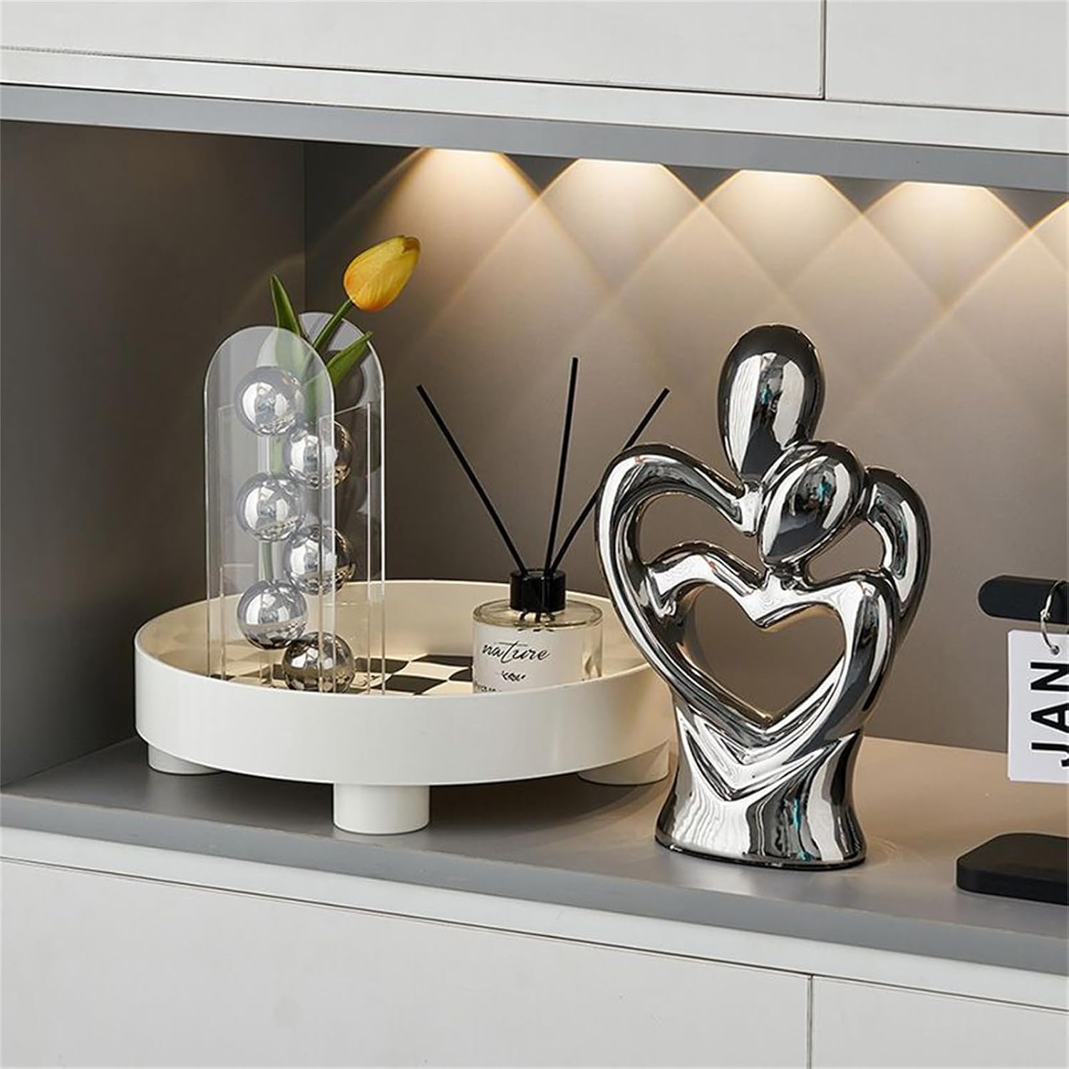 Romantic Couple Figurines Statue Abstract Sculpture Hugging Couple Sculptures Modern Decorative
