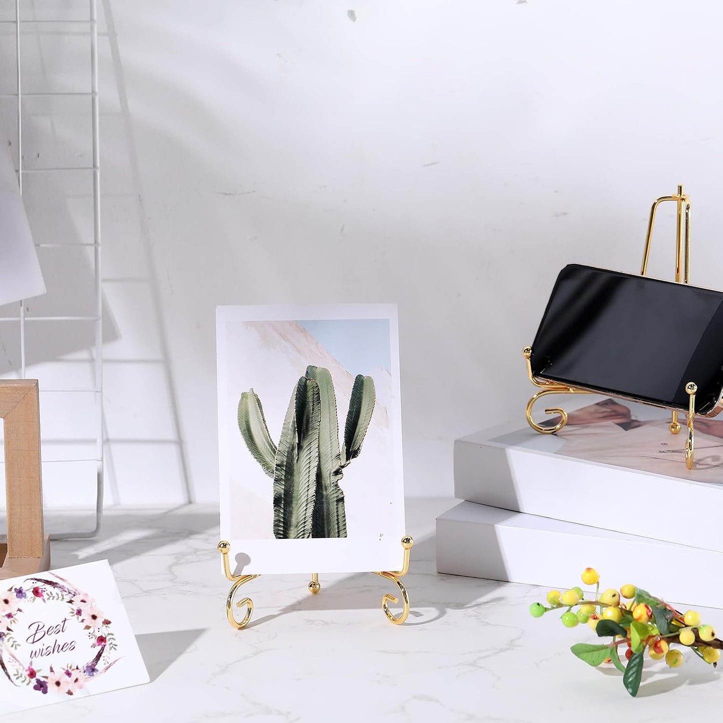 Picture Frame / Easel Stands for Photo / Gold / 6 Inch / Set of 10