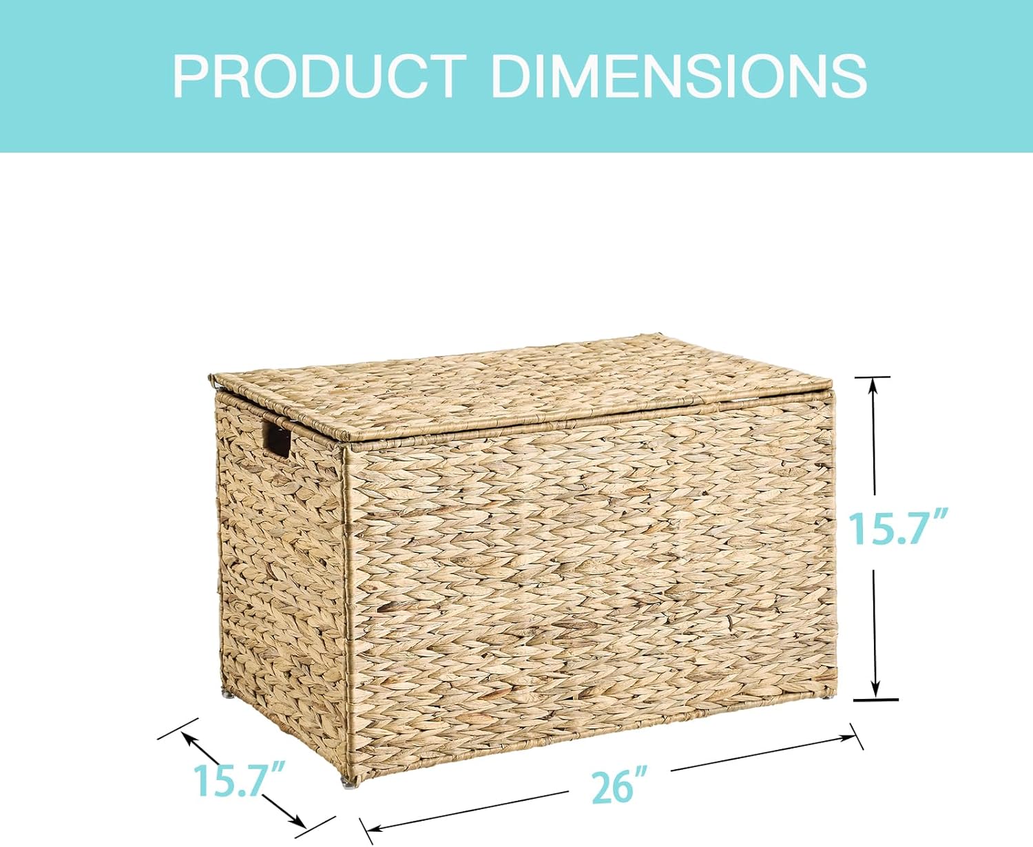 Woven Storage Bin / Natural / 15.7 x 26 x 15.7 / 105 L: Inches
