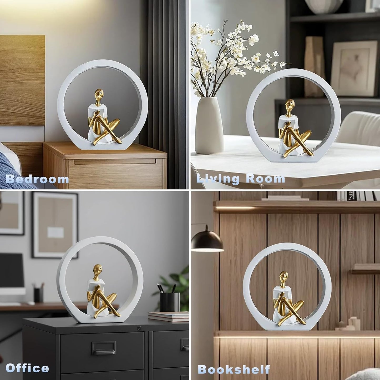 Modern Abstract Female Reader Figurine / Reading Statue