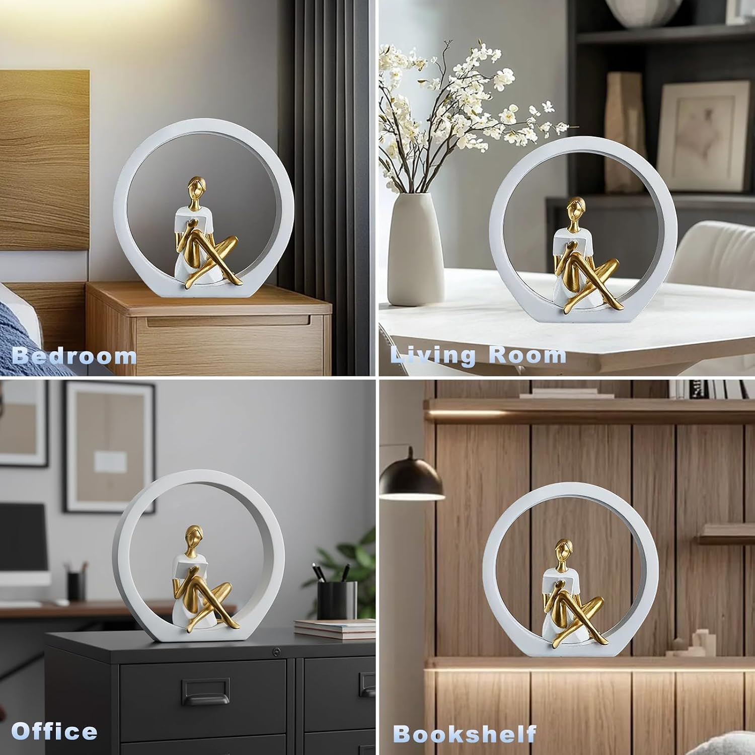 Modern Abstract Female Reader Figurine / Reading Statue