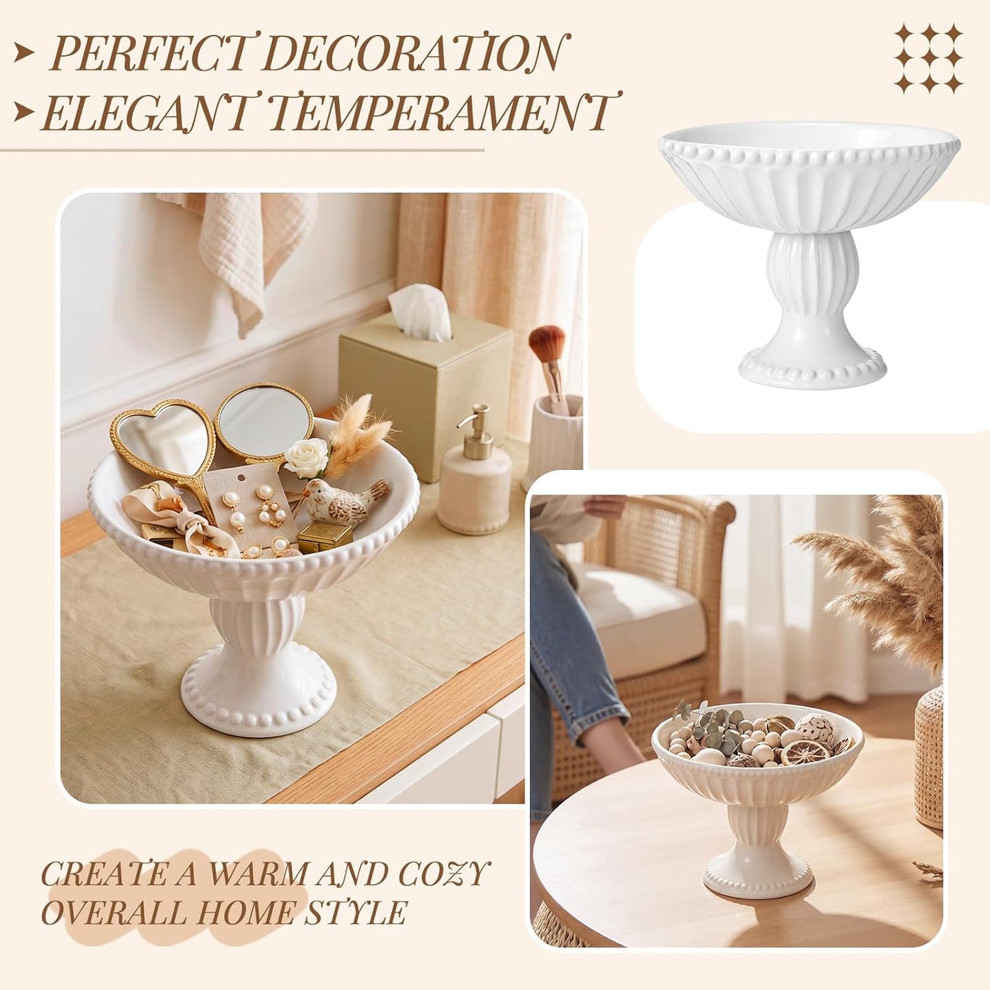 Ceramic Decorative Bowl / Ivory