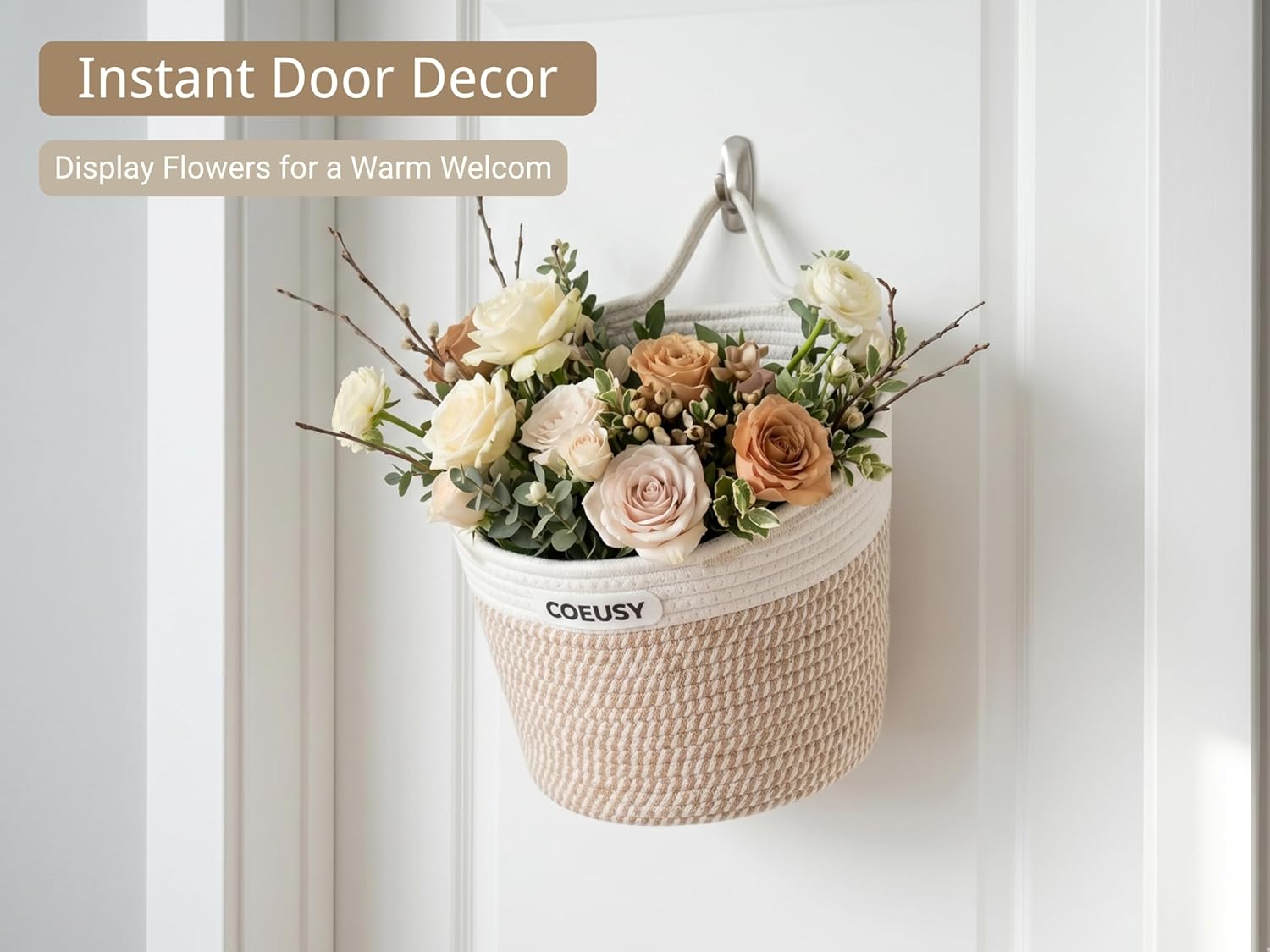 Boho Wall Basket Hanging / Set of 2