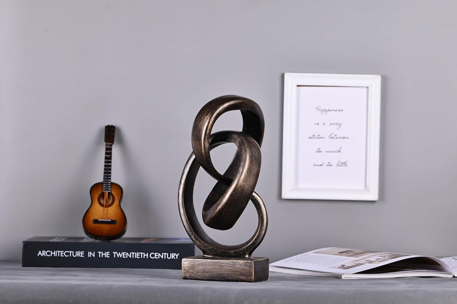 Modern Abstract Knot Sculpture / Bronze