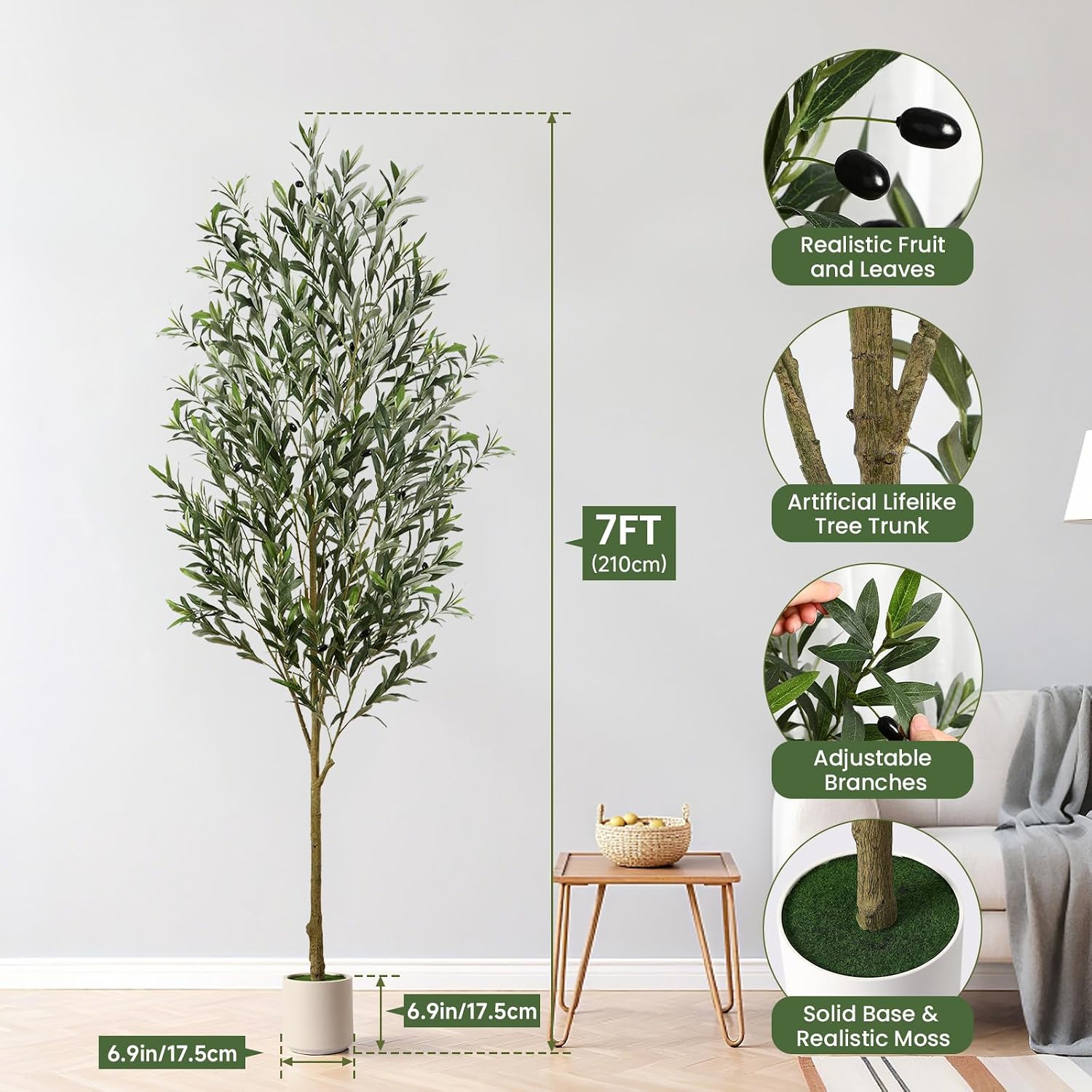Faux Silk Plant / 7ft / 7 Inch