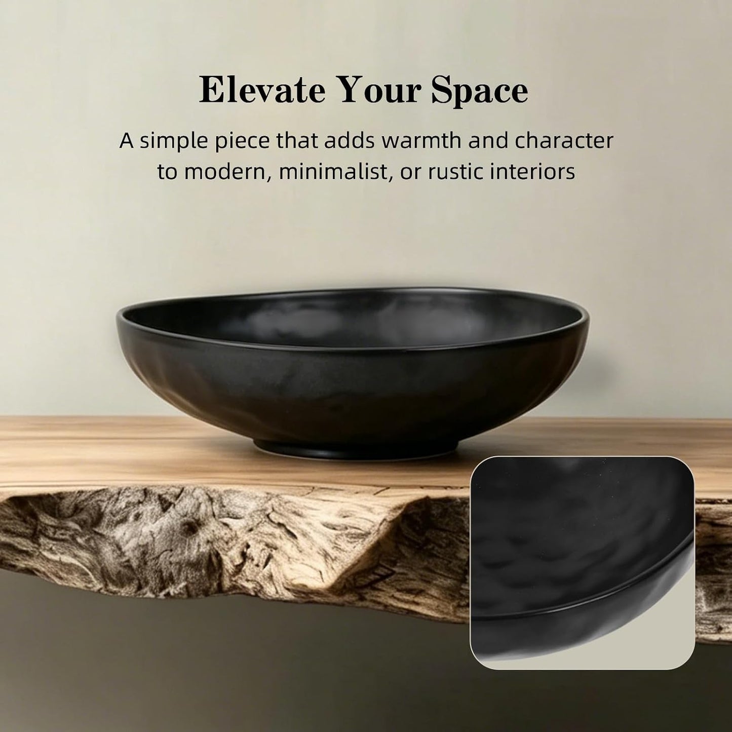 Subtle Hammered Texture / Black