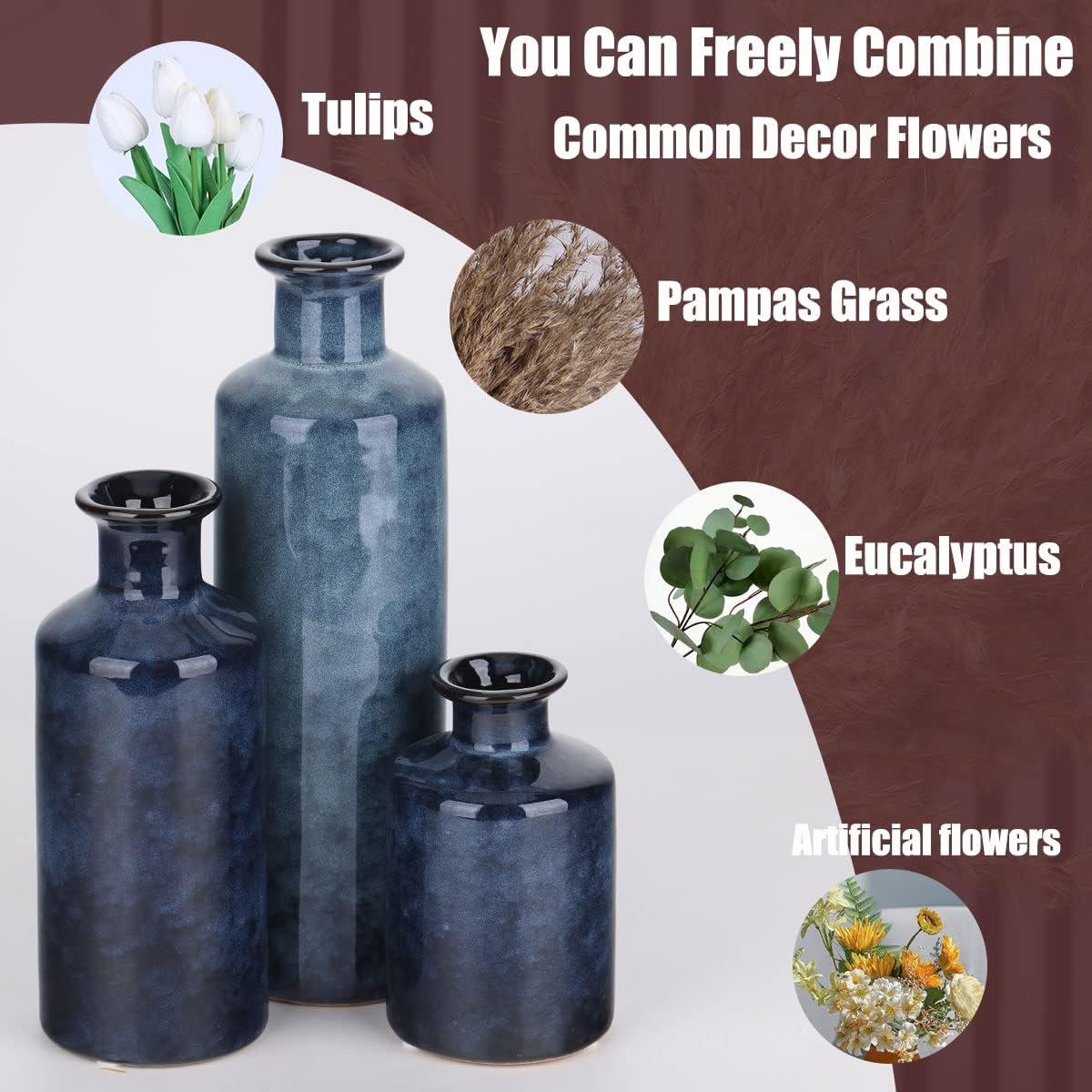 Ceramic Vase Set / Blue