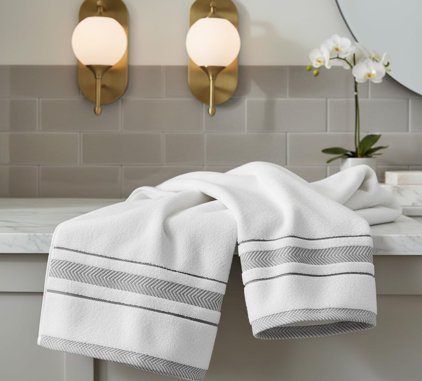 Bath Towels Set for Bathroom – Luxury 6-Piece Cotton Towels, Soft Absorbent & Quick Dry, 600 GSM Bath Towels for