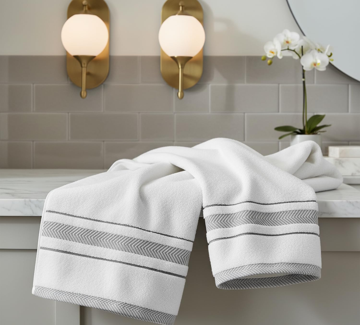 Bath Towels Set for Bathroom – Luxury 6-Piece Cotton Towels, Soft Absorbent & Quick Dry, 600 GSM Bath Towels for