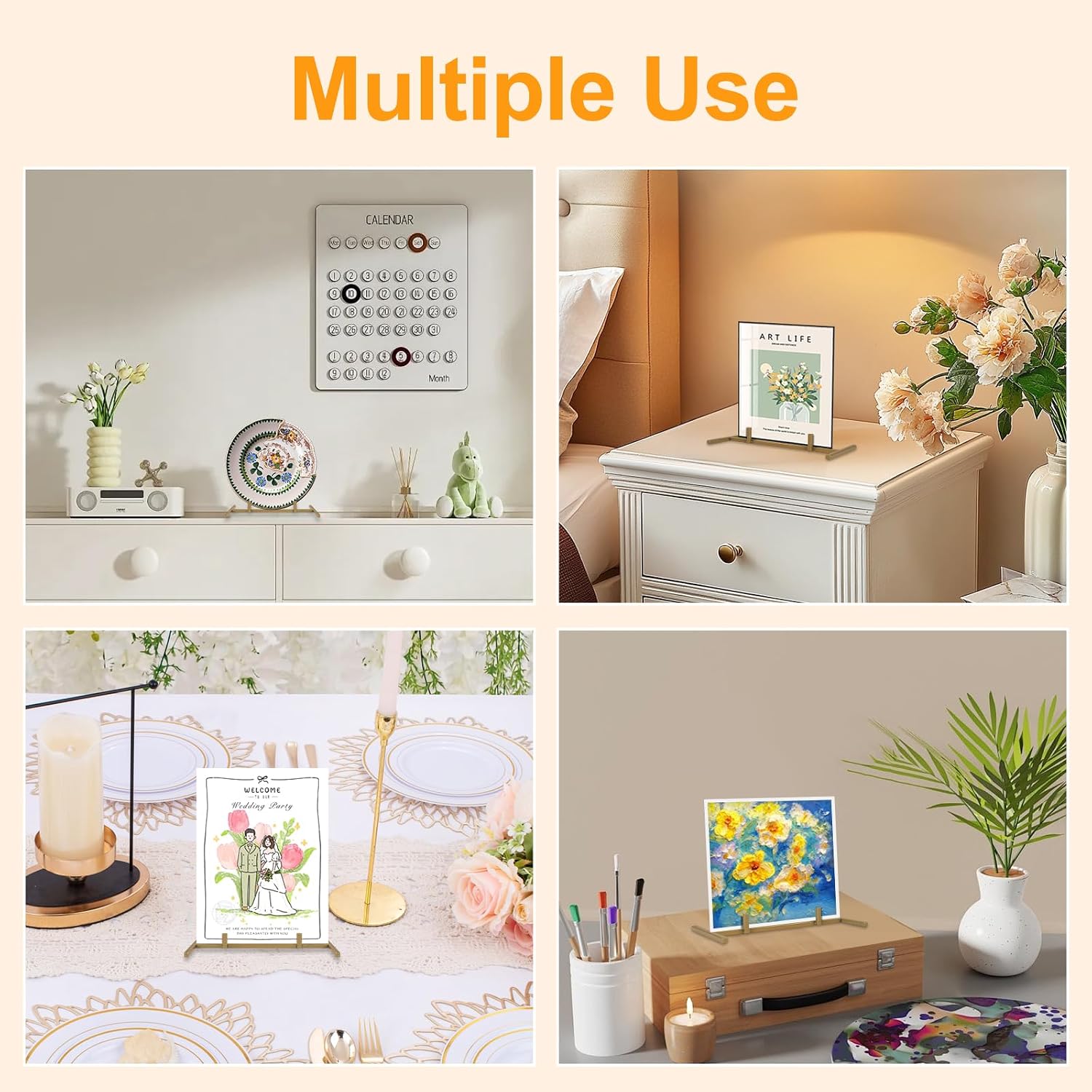 Metal Display Stand / Gold / Set of 5