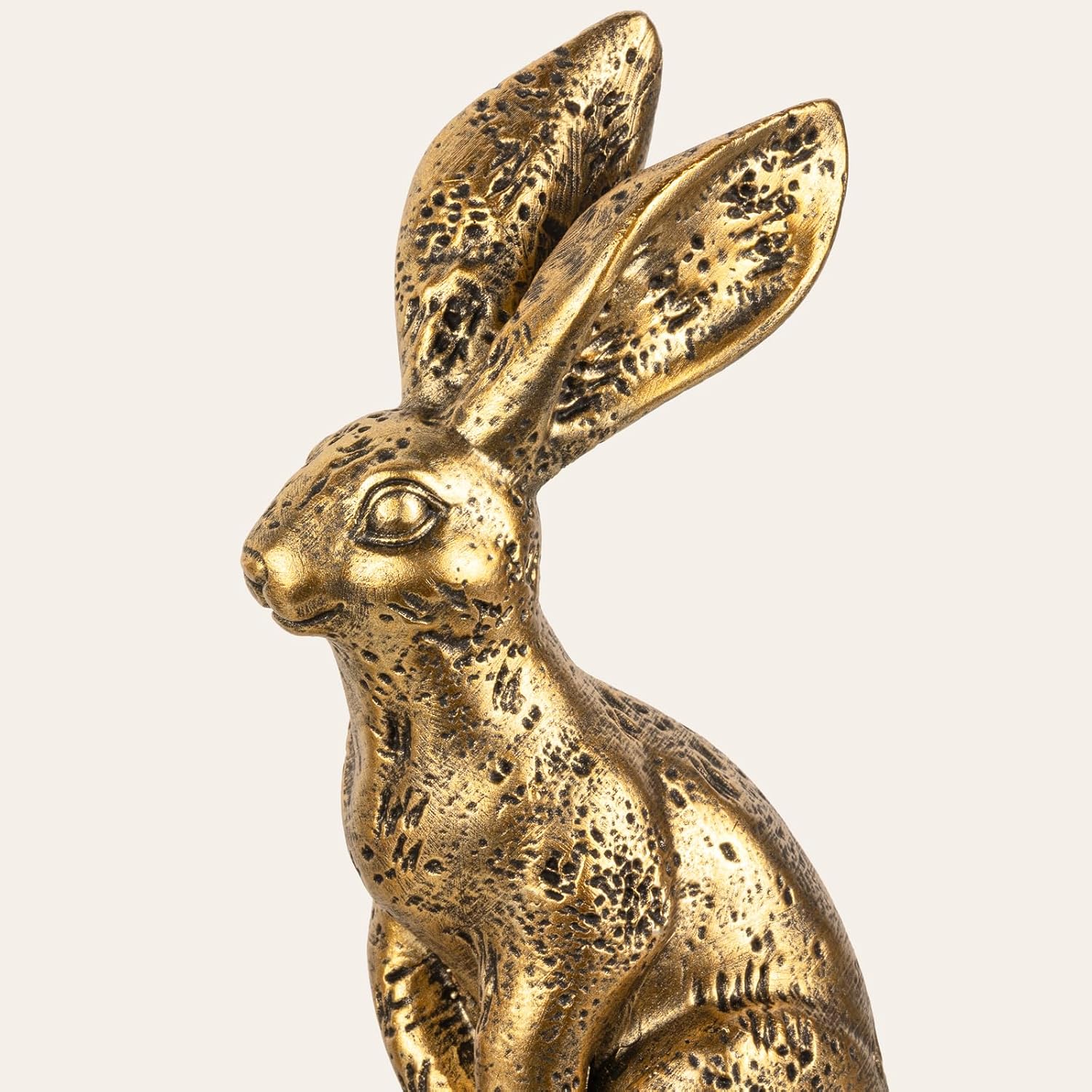 Rabbit Bookends / Heavy Resin Book Holder / Gold