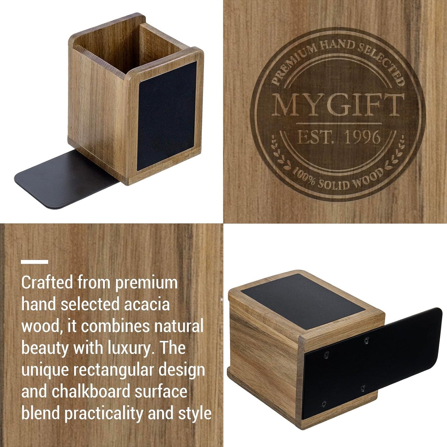 Wood Bookends and Pen Holders / Natural