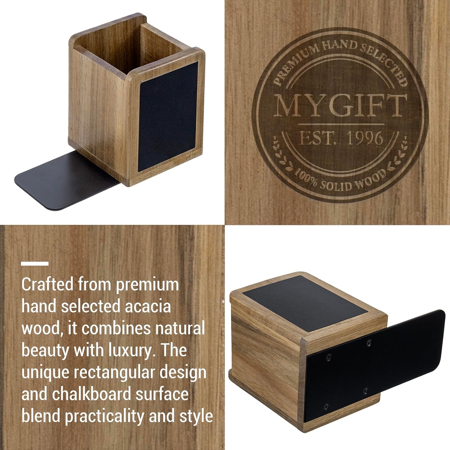 Wood Bookends and Pen Holders / Natural