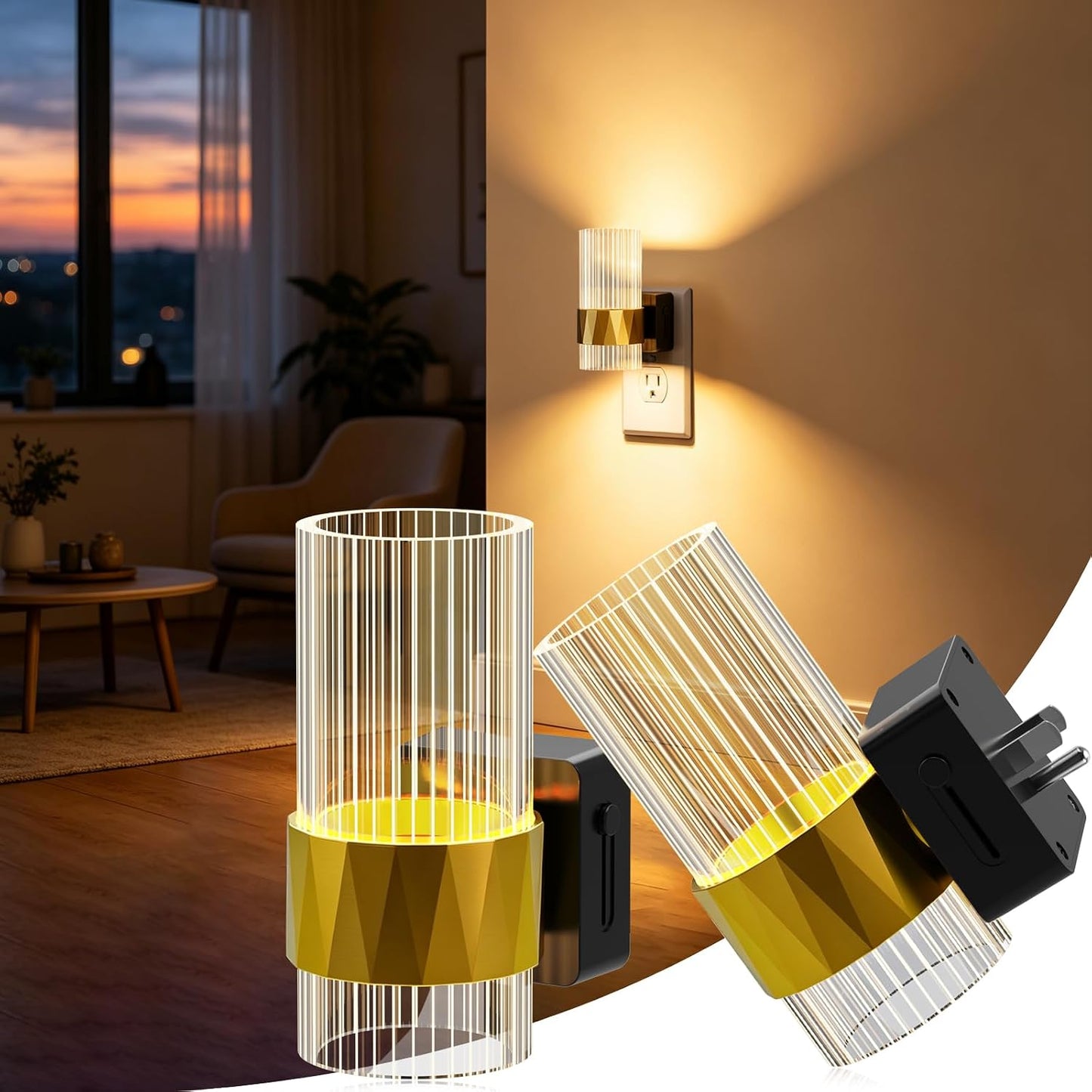 Briignite Night Lights Plug into Wall, Night Light Dimmable Brightness