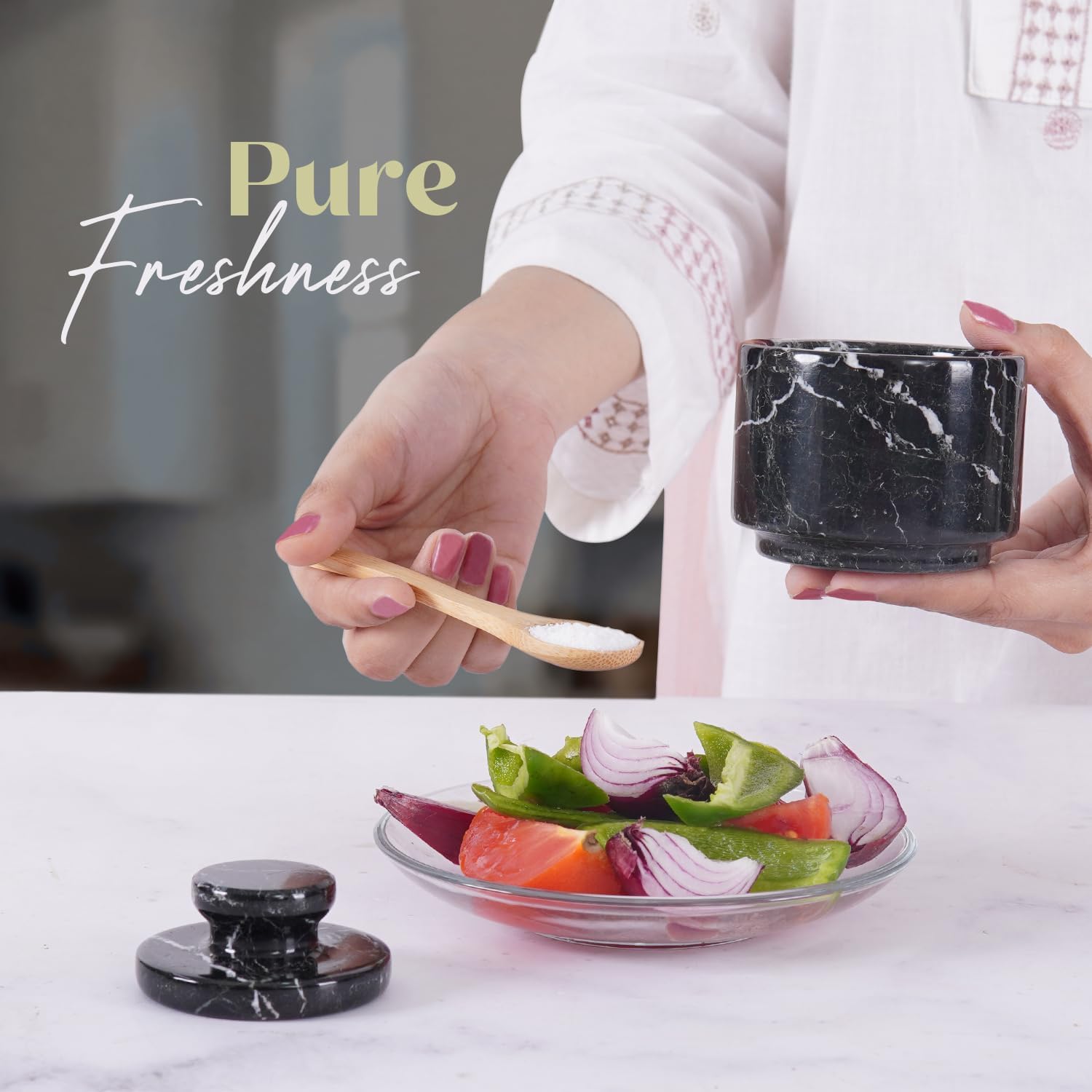 Seasoning Salt Containers / Black Zebra