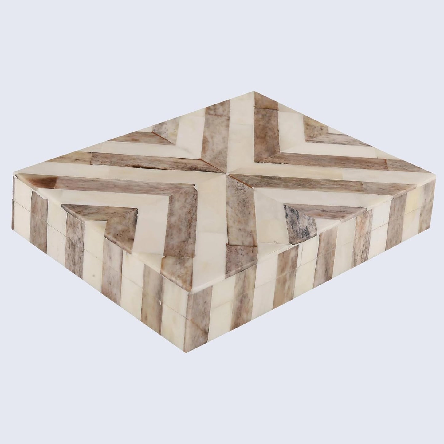 Small Organizer Box / CHEVRON-BROWN / 8 x 5 x 1.5