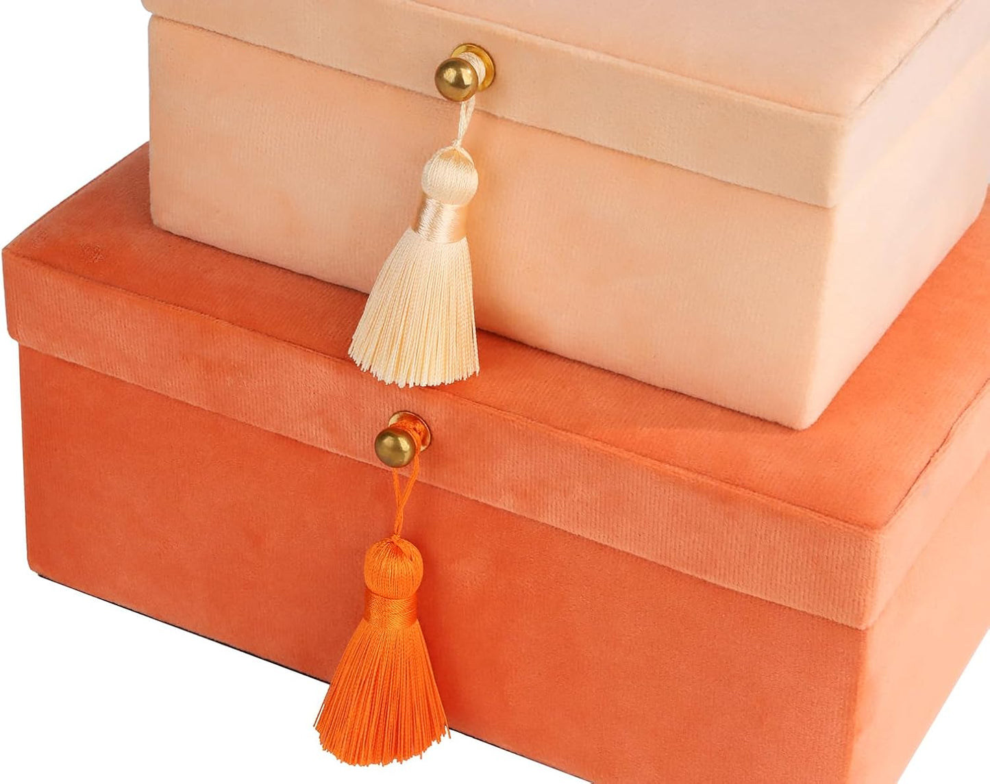 Velvet Jewelry Boxes Decorative Boxes / Orange