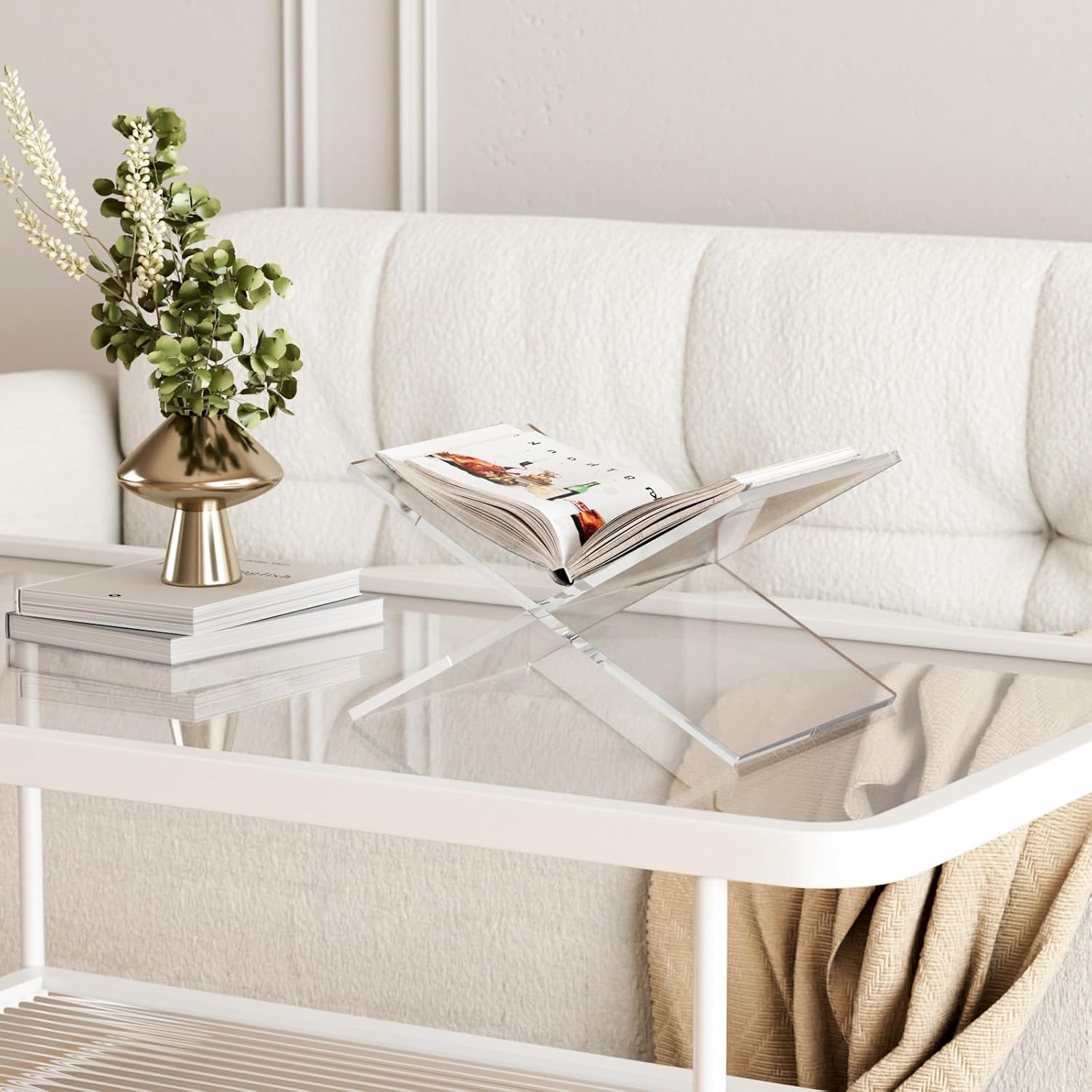 Acrylic Book Stands / Clear / 13 x 9.4 x 6