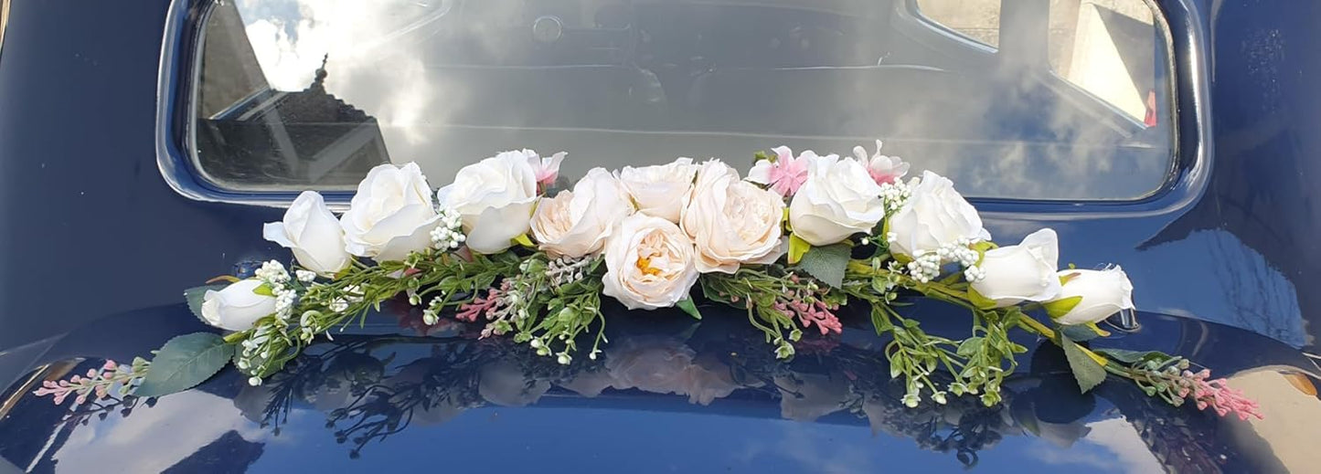 Artificial Flower Swag for Door / Champagne