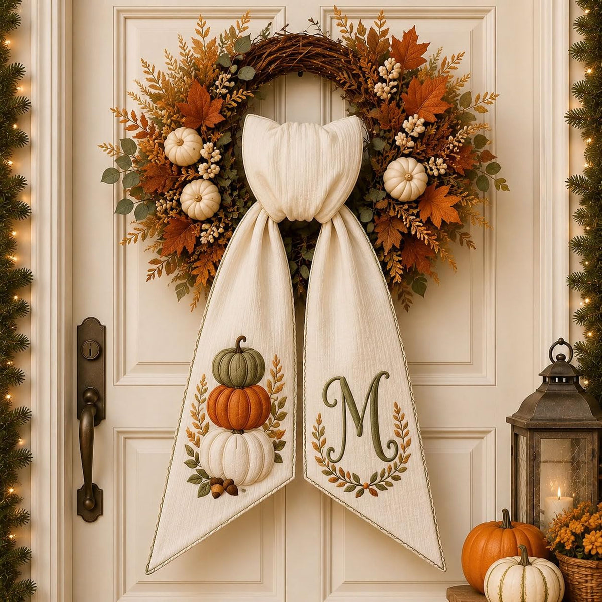 2PCS Halloween Bows for Wreath Large Halloween Bow with Spider Web Pattern