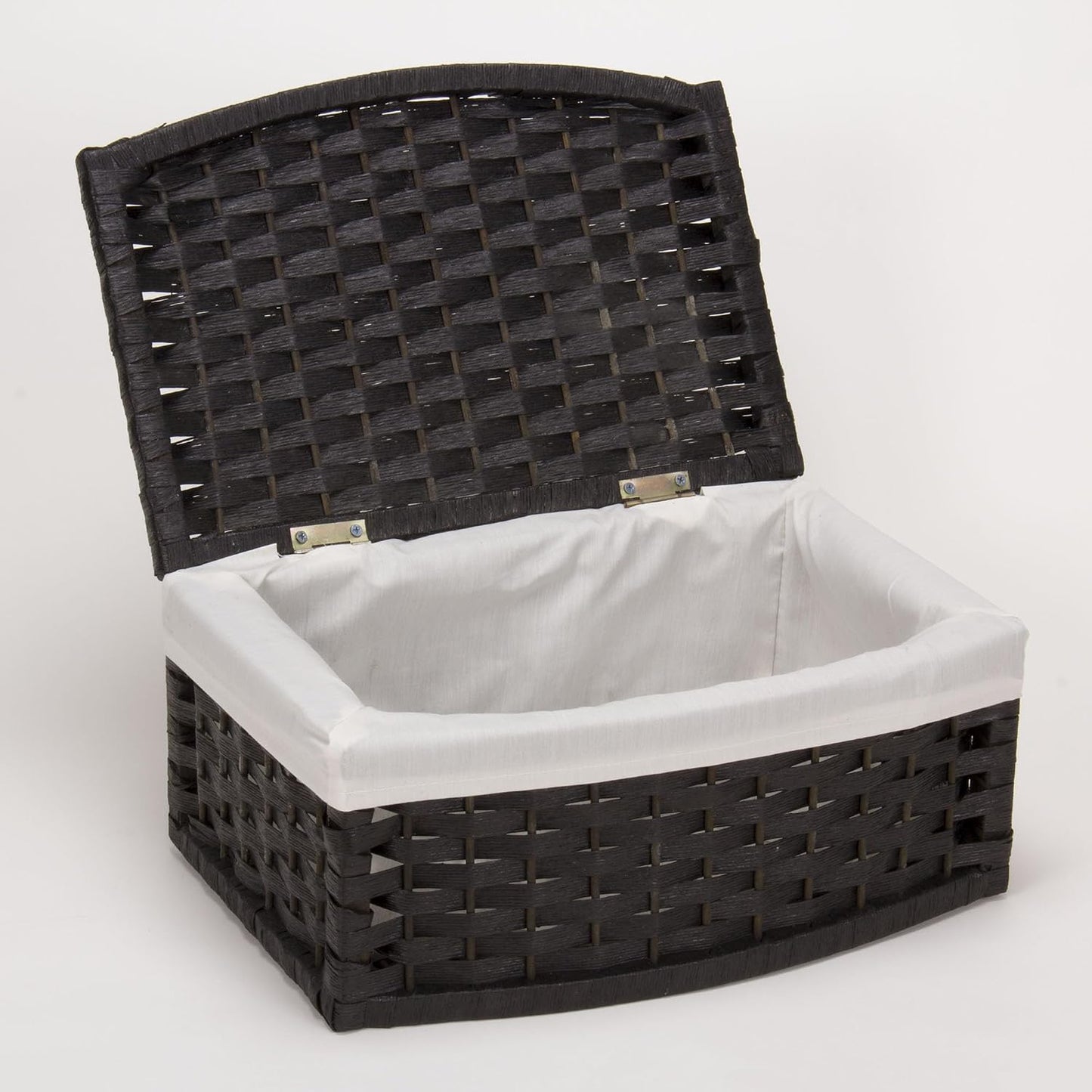 Hand-Woven Paper Rope Basket / Black